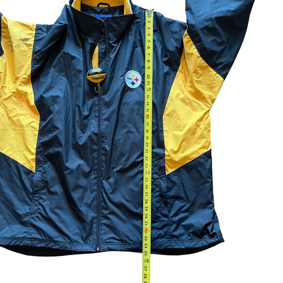 10 signatures 70s  NFL Steelers  4XL Team Jacket Black/Gold Football Fan Collect - Picture 13 of 14